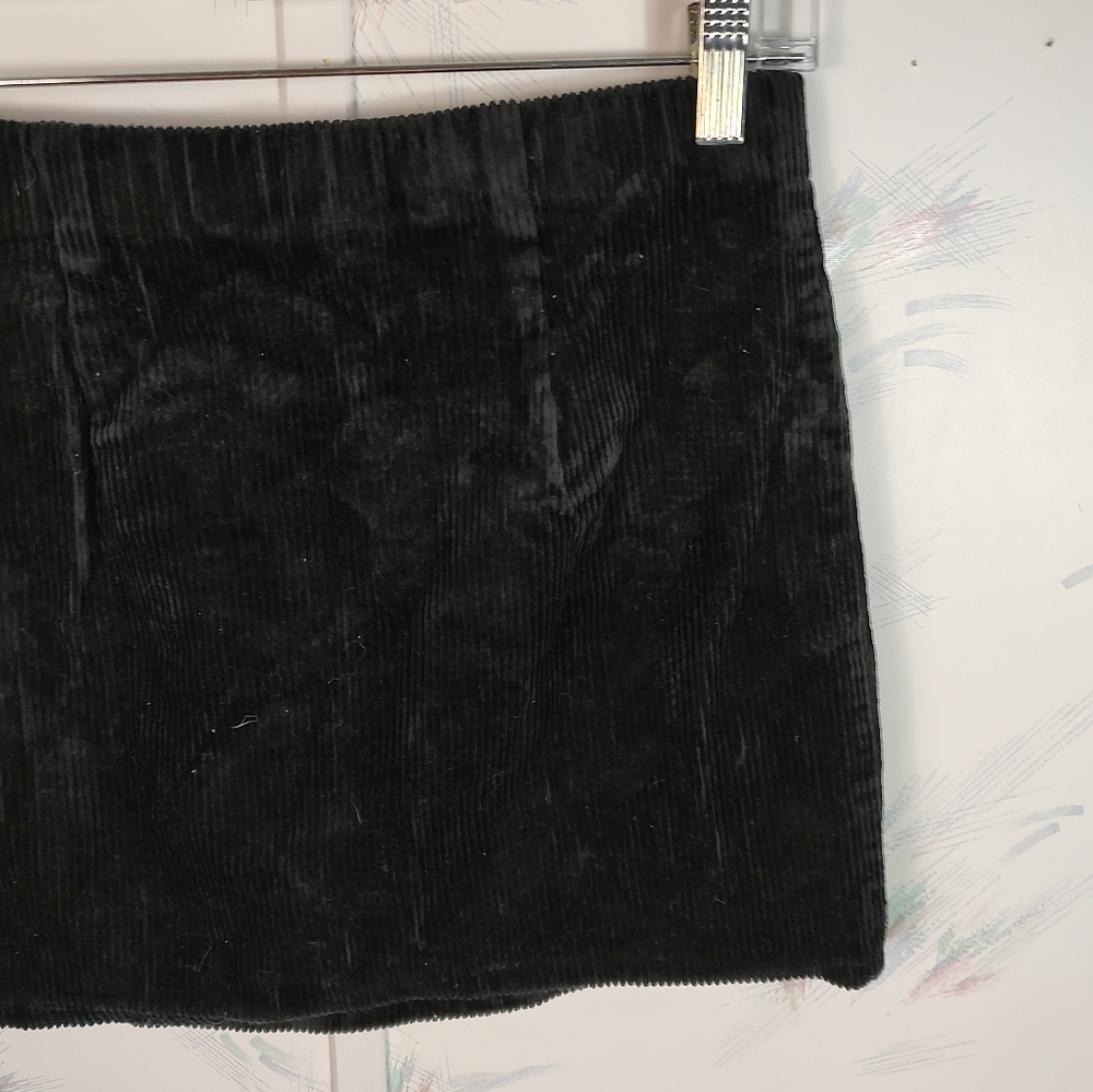 Forever 21 Black Mini Corduroy Skirt M - Picture 6 of 8